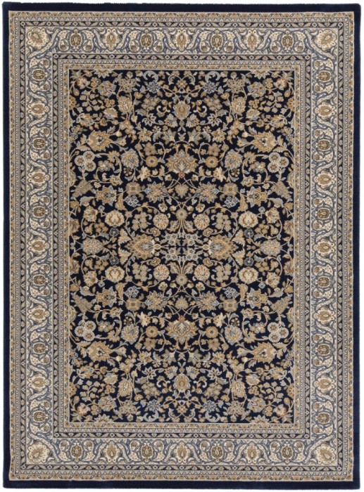 Covor Belgian Premium Model Kasmar 8746, 334, Marime 80 x 150 cm, Albastru, Inaltime Fir 9 mm, Antialergic, Polipropilena, Living, Dormitor