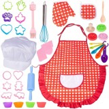 Set 39 accesorii bucatarie copii accesorii cofetarie sucitor forme prajitura sort manusa si boneta