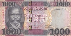 B11 10 - Bancnota foarte veche - Sudan - 1 000 Pound - 2021