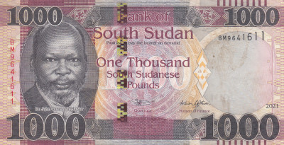 M1 - Bancnota foarte veche - Sudan - 1 000 Pound - 2021 foto