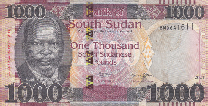 M1 - Bancnota foarte veche - Sudan - 1 000 Pound - 2021
