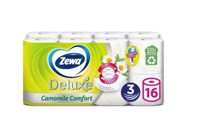 Hartie igienica Zewa Deluxe Camomile Comfort, 3 straturi, 16 role foto