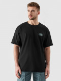 Tricou oversize cu imprimeu pentru bărbați - negru, 4F Sportswear