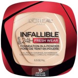 Pudra de fata, Loreal, Infallible 24H Fresh Wear, Foundation In A Powder, 10 Porcelain, 9 g, L&#039;Oreal