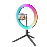 Cumpara ieftin Lampa circulara LED 26 cm diametru,RGB, mini trepied inclus, Dactylion