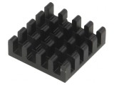Radiator aluminiu extrudat negru 19x19x6mm