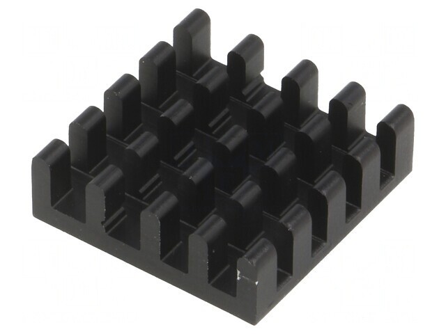 Radiator aluminiu extrudat negru 19x19x6mm