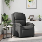 VidaXL Fotoliu rabatabil, gri, piele naturală 371792
