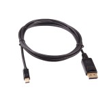 Cablu video mini DisplayPort tata la DisplayPort tata 1.8m contacte aurite negru, Generic