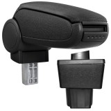 [pro.tec] Marca specifica pentru cotiera auto Skoda Yeti, model 1 - cotiera auto - cu compartiment pentru depozitare - tesatura - negru HausGarden Lei