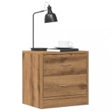 Gossi noptiere, 2 buc., stejar artizanal, 40x30x40 cm, lemn prelucrat