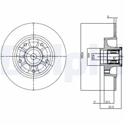 DELPHI BG9112RS Disc frana foto