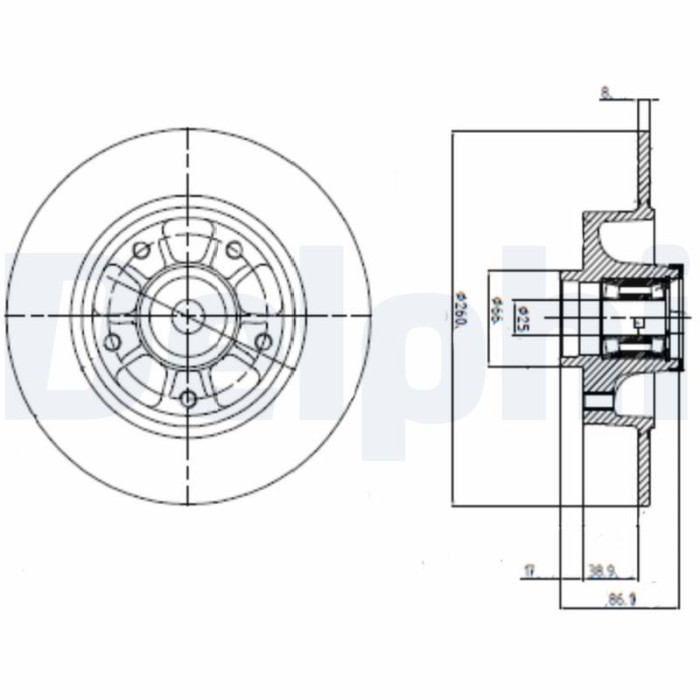 DELPHI BG9112RS Disc frana