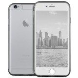 Husa Full TPU 360&deg; (fata + spate) pentru iPhone 6 / 6S, Gri transparent