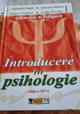 Introducere in psihologie Atkinson &amp;amp;Hilgard foto