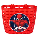 Cos Bicicleta Copii Spiderman, 20x13x13cm, PVC, Montare Usoara - Ideal Trotinete &amp; Triciclete