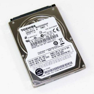 hdd hard disk laptop Toshiba MK2555GSX 250GB 5.4K 2.5 inch SATA foto