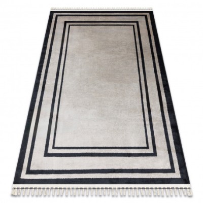 Covor AMOUR 53104A bej - Cadru, modern, elegant, 118x180 cm foto