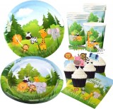 Set de vesela pentru petrecere Givenness, hartie, multicolor, 58 piese