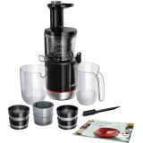 Storcator de fructe cu melc MESM731M,150 W, 55 rpm, 3 filtre, smoothies si sorbet, melc din Tritan, Reverse, DripStop, negru, Bosch