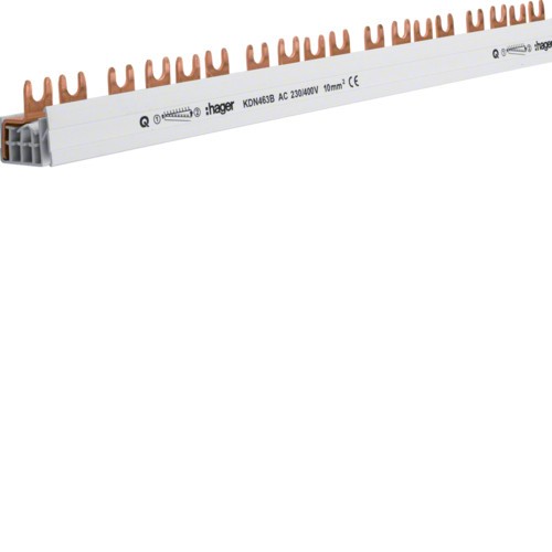Bareta de alimentare 4P busbar furca 56M 63A Hager KDN463B