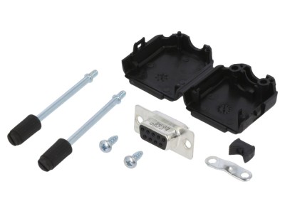 Conector D-Sub 9 pini mamă, lipire pe cablu foto