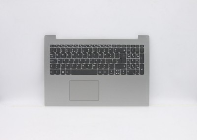 Carcasa superioara cu tastatura palmrest Laptop, Lenovo, IdeaPad 330-15ICN Type 81EY, 5CB0R26503, Platinum Grey, layout UK foto