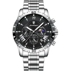 Ceas barbatesc Poedagar Cronograf Elegant Casual Calendar Indici Luminosi Otel