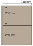 Cumpara ieftin 5 folii bej pentru ziare, relevee, Jumbo, cu 2 buzunare fata verso de 250 x 340 mm