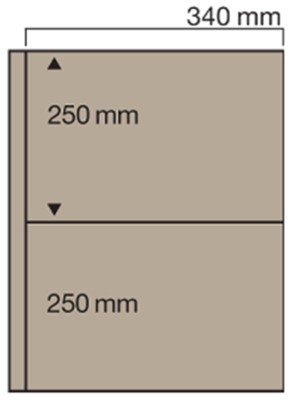 5 folii bej pentru ziare, relevee, Jumbo, cu 2 buzunare fata verso de 250 x 340 mm foto