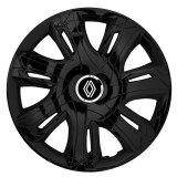 Set 4 Capace Roti pentru Renault Nou, model Supernova Black, R15