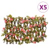 Gossi&nbsp;spalier cu iedera artificiala extensibil, 5 buc. roz 180x20 cm