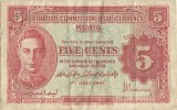 1941 (1945), 5 cents (P-7a) - Malaya!