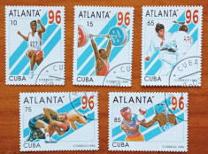 CUBA-&amp;#039;&amp;#039;OLIMPIADA-ATLANTA-96&amp;#039;&amp;#039;-5v.-stamp. foto