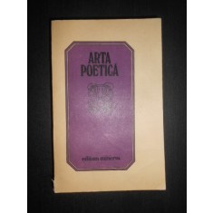 Arta poetica. Antologie de lirica romaneasca