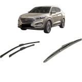 Cumpara ieftin Set 3 stergatoare HYUNDAI TUCSON (TL, TLE) din 2015-2023, pentru parbriz si luneta fata si spate auto, Bosch Twin-Aerotwin Retrofit, din cauciuc silic