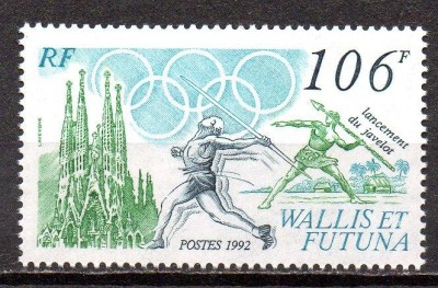 Wallis&amp;amp;Futuna 1992, Sport, J.O. Barcelona, serie neuzata, MNH foto