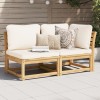 Gossi set mobilier de gradina cu perne, 2 piese, lemn masiv de acacia