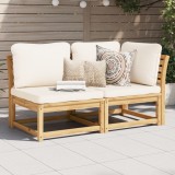 Gossi set mobilier de gradina cu perne, 2 piese, lemn masiv de acacia
