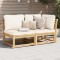 Gossi set mobilier de gradina cu perne, 2 piese, lemn masiv de acacia