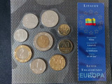 Seria completata monede - Lituania 1991-2001, 9 monede, Europa