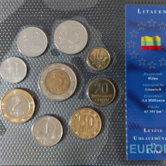 Seria completata monede - Lituania 1991-2001, 9 monede