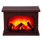 Felinar Decorativ, Semineu, Bronz, 28x12x20cm, Funcționare cu Baterii, Oem