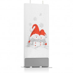 Flatyz Holiday Two Snowmen with Red Hats lumanare 6x15 cm