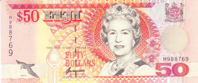 Bancnota Fiji 50 Dolari (1996) - P100a UNC foto