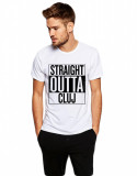 Cumpara ieftin Tricou alb barbati - Straight Outta Cluj - L, THEICONIC