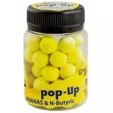 Pop Up Addicted Carp Baits Ananas &amp; N-butyric, 10mm, aprox 45buc/borcan