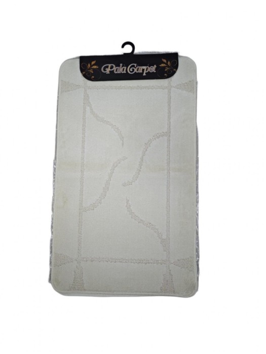 Set covorase baie 3 piese, Model Abstract - Crem 60x100cm