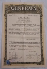 ASIGURARI,,GENERALA &amp;quot;1934 RARA! foto
