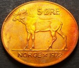 Cumpara ieftin Moneda 5 ORE - NORVEGIA, anul 1972 *cod 3507 B = patina CAMEO, Europa